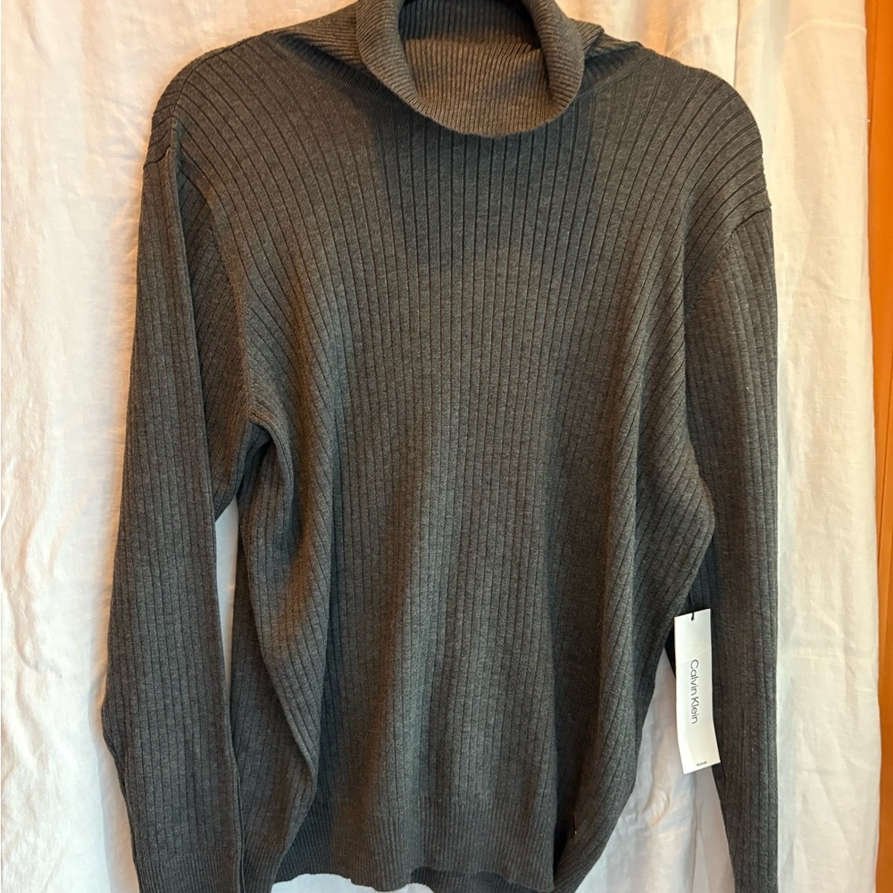 Calvin Klein Charcoal Ribbed Knit